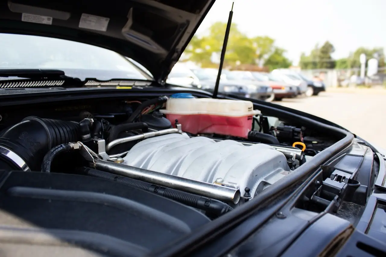 Aesthetic engine shot of an Audi